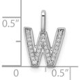 thumbnail image 3 of 14K White Gold Diamond Letter W Initial Pendant (Width 10.32) (Length 14.52) - Jbsp, 3 of 5