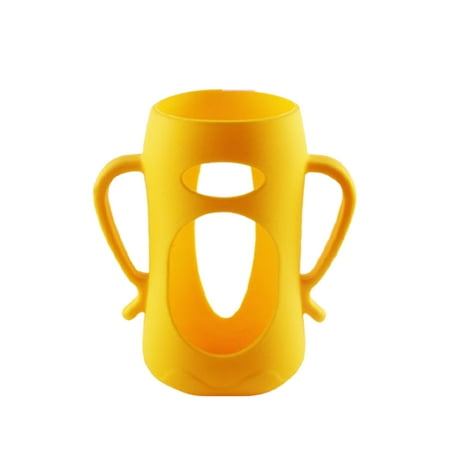 

Grofry Baby 160/240ML Bottle Sleeve Wide Bore Design Heat-resistant Food Grade Material Glass Milk Bottle Cover for Pigeon
