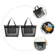 thumbnail image 3 of WEAVILUX 2-Pack Black Mesh Beach Tote Bags for Women, Lightweight Stylish Hollowed Out Design, Perfect for, 3 of 8