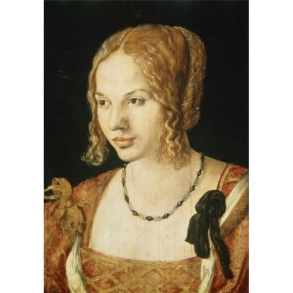 Posterazzi SAL900138684 Portrait of a Venetian Lady 1505 Albrecht Durer 1471-1528 German Oil on Wood Panel Museum of Art History - 18 x 24 in.