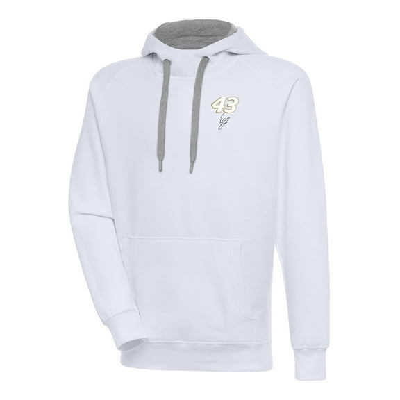 Men's Antigua White Erik Jones Victory Pullover Hoodie