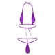 thumbnail image 1 of Women Glossy Bikini Lingerie Set Swimwear Micro Bra Top with G-String Sexy Biquini Sunbathing Bathing Suit Swimsuit BeachwearOne Size Gong Bohan LED, 1 of 2