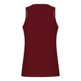 thumbnail image 3 of Wavsuf Men's Print Tank Top Crew Neck Striped Casual Sleeveless Sports Wine T-shirt Tank Size S, 3 of 4