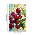 thumbnail image 2 of ZFLMY Cherries Stained Glass Sunbursts Bath Mat Eco-Friendly Quick Dry 24x16in, 2 of 5