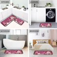 thumbnail image 4 of 2-Piece Kitchen Rugs Set Non-Slip Mats Carpet Floor for Kitchen, Bathroom (19.7"x27.6" & 19.7"x47.2") Pink Christmas Forest, 4 of 7