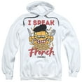 thumbnail image 1 of Garfield Speaking Love Adult Pullover Hoodie Sweatshirt White, 1 of 1