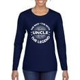 thumbnail image 1 of Wild Bobby, Uncle Man Myth Legend Funny Dad Uncle Papa Granpa Dad Gift, Father's Day, Women Graphic Long Sleeve Tee, Navy, Medium, 1 of 4