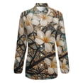 thumbnail image 4 of Plumeria Flowers Long Sleeve Blouse Woman Streetwear Casual Shirts Summer Oversize Woman Streetwear Clothing Birthday Present, 4 of 7