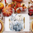 thumbnail image 3 of Coastal Pumpkins Fall Placemats Set of 4, Thanksgiving Navy Blue Pumpkin Washable Wipeable Table Mats for Dining Tables, Indoor Outdoor Kitchen Place Mats for Holiday Party Table Decor, 3 of 9