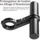 thumbnail image 3 of Extensor de extensión de manillar de bicicleta de 10 cm Soporte de manillar Soporte de montaje de extensión de abrazadera única para luz LED de bicicleta, GPS, teléfono, velocímetro negro, 3 of 5