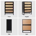 thumbnail image 6 of YOCWO Farmhouse 4 Drawer Rattan Dresser, Black, 24" Wide, 6 of 6
