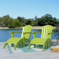 thumbnail image 2 of Portside 4-Piece Adirondack Chair with Matching Ottoman Footrest Set Lime Green, 2 of 7