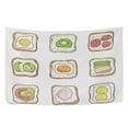 thumbnail image 6 of Yayeee Tapestry Wall Hanging for Bedroom 80" x 60" Living Room Home Wall Art Decor, Toasts Pattern, 6 of 7