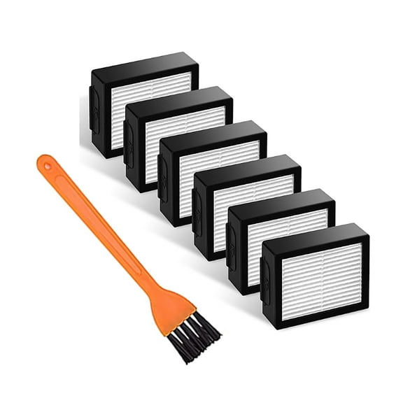 Nezxeiy Filters Replacement for i-Robot Roomba E I & J Series i1  i3 i3  i4 i5/plus i6 i6  i7 i7 /plus i8 i8  E5 E6 E7 Vacuum Cleaner parts 4639161,6 Pack High Efficiency Filters 1 Cleaning Brush