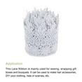 thumbnail image 3 of Uxcell 3.14 inch Wide 5 Yard Lace Ribbon Floral Pattern White Embroidered Lace Trim for Sewing Making, Gift Wrapping, 3 of 5