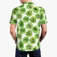 thumbnail image 2 of Polo Shirts for Men, green kiwi Cuteness Casual Mens Polo Shirts Short Sleeve Button Down Classic Mens Golf Polo Shirts, 2 of 7