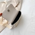 thumbnail image 4 of Bolso Riñonera de verano para mujer riñonera tejida informal para vacaciones de fin de semana (blanco), 4 of 9