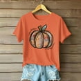 thumbnail image 3 of Halloween Pumpkin Shirt Women Pumpkins Graphic Tees Short Sleeve Fall T-Shirt Thanksgiving Gift Tops, 3 of 4