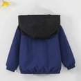 thumbnail image 4 of MexChoioe Kids Zip Up Hooded Outerwear Color‑Blocked Windbreaker Jacket Long Sleeve with Pockets Breathable Fall Travel Everyday Coat for Boys, 4 of 6
