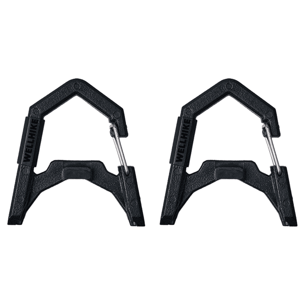 Light Hook Camping Gz Lamp Carabiner ABS GZ colgando para pesca al aire libre Negro