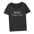 thumbnail image 4 of Camiseta para mujer Trajes clásicos simples Cuello redondo Camiseta básica Cuello redondo M, 4 of 8