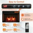 Gymax 1400W 26 Inch Electric Fireplace Insert 4777 BTU Recessed