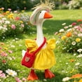 thumbnail image 3 of Tyidzon Mini Desk Goose Outfit Set, 7 inch Summer Clothes with Cute Hat and Bag, Magnetic Porch Statue Accessory for Home Office Decor, 3 of 5