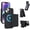 Black, variant on for iPhone 15 2 In 1 Detachable Magnetic Case, PU Leather TPU Cover with Removable Card Slots Kickstand Slim Shockproof Protective Rugged Case Cover, Black