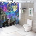 thumbnail image 7 of Orinice Wolfs Forest Full Moon Bathroom Decor Set with Hooks, Colorful Luxurious Graphic Print Polyester Fabric Fashion Shower Curtain, 100% Polyester Chic Modern Bathroom Decor, Multi-Size 36x72, 7 of 7