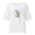 thumbnail image 4 of Birdeem Blouses pour Femmes Alzheimer Mode Décontractée Manches 3/4 Imprimé Coton Ample Blouse Haut, 4 of 12