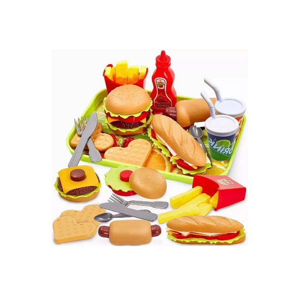 Set Hamburguesas Comida Juguete De Comida Para Niños