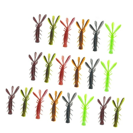 ROZYARD 20Pcs Floating Shrimp Lures Fishing Baits Wobblers Lures with Fish Attractant