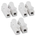 thumbnail image 1 of FRCOLOR wire terminals 3PCS 100W 380V Wire Connector Quick Connect CH-2 Terminal Connector Row Column (White),0.79"X0.67"X0.51", 1 of 5