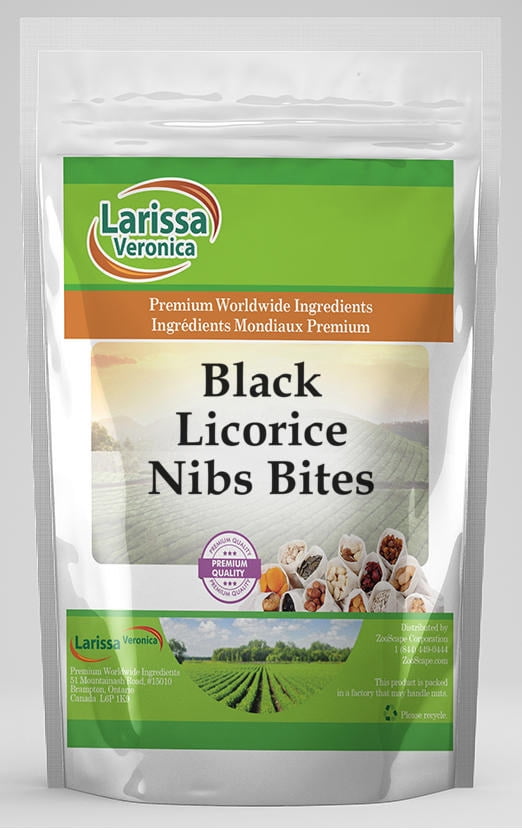 Larissa Veronica Black Licorice Nibs Bites, (16 oz, 1Pack, Zin 525632