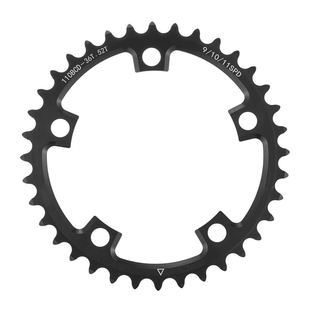 Soidarity Bielas de bicicleta de montaña de aleación, bielas de ciclo electrochapadas con estilo 110BCD, componentes reemplazables para ciclismo al aire Ciclismo 36T Soidarity OD021795-02