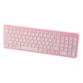 thumbnail image 5 of Combo de ratón y teclado inalámbrico de 96 teclas, transmisión de 10 metros, combo de teclado y ratón resistente a la decoloración con alfombrilla antideslizante, color rosa, 5 of 5
