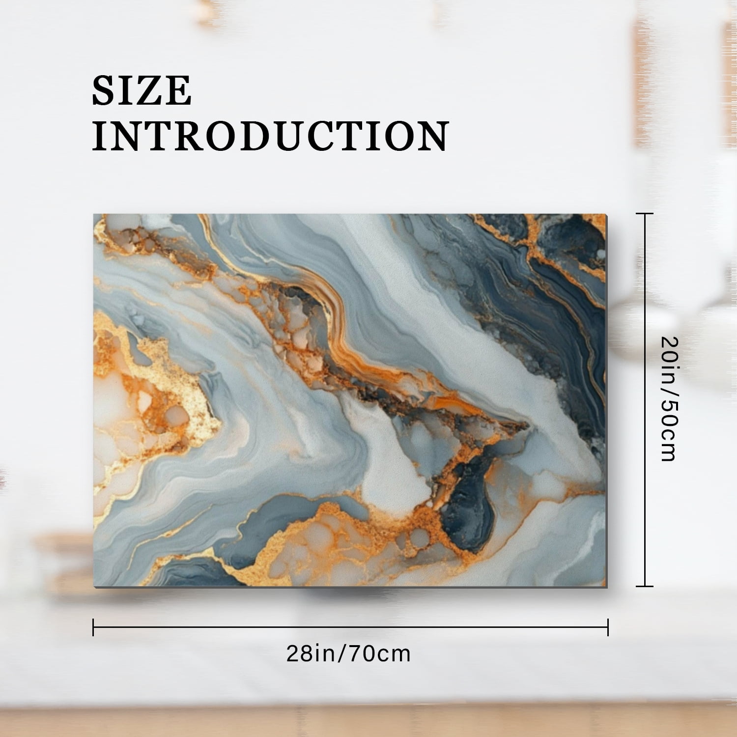 Square Flat Top Stove Cover, Gold and Grey Marble Print Foldable Range Covers for Gas Stove, Oilproof Waterproof Decoration Mat for Kitchen RV (28×20 Inch)