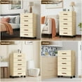 thumbnail image 6 of Historyli Plastic Drawer Storage, On Wheels, 5 Tiers, Multifunctional, Primary Color, 6 of 8