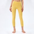 thumbnail image 1 of Pantalones de yoga sin vergüenza para niños, de cintura alta, ajustados, sin costuras, con bolsillo, para levantar la cadera, ropa exterior deportiva, pantalones cortos de fitness, 1 of 4