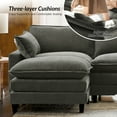 thumbnail image 4 of 151.5" Oversized Sectional Modular Sofa Modern 6 Seater U Shaped Couch Comfy with 3-Layer Cushion for Living Room Gray, 4 of 9