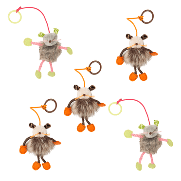 SmartyKat Bouncy Mouse Plush Dangler Catnip Toy, Plush Toy for Indoor Cats & Kittens, Featuring Catnip, Encourages Exercise & Interactive Play