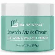 M3 Naturals Stretch Mark Lotion Maternity Scar Cream with Collagen and Stem Cells, 2 oz