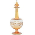 thumbnail image 3 of Yellow and Gold Etched Small Egyptian Glass Perfume Bottle Made in Egypt, 3 of 3