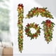 thumbnail image 1 of Ganfancp Corona de Navidad con Luces, Corona de Navidad Pre-Iluminada con Cinta, Adornos de Bolas, para Puerta Ventana Manto Decoración Navideña Ofertas de La Semana Guirnalda de Navidad X1, Luces de, 1 of 6