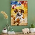 thumbnail image 2 of Brittany Dog Playing Volleyball Wall Stretched Canvas Size 8x12 – Brittany Canvas Art for Dog Lovers, Volleyball Canvas Wall Decor, 2 of 5