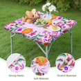 thumbnail image 4 of Colorful Bohemian Print Elastic Tablecloth with Fitted Hem for 36x36 Inch Tables Party Decor and Everyday Use, 4 of 6