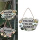 thumbnail image 5 of Letrero de bienvenida de resina para puerta colgante, placa para puerta de porche, adorno decorativo para jardín C con regadera, 5 of 9
