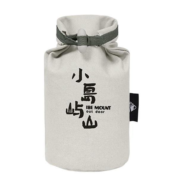Bolsa de almacenamiento de arroz de grano de comida para acampar kusrkot 680ml con cordón portátil multiusos Blanco
