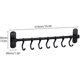 thumbnail image 4 of SZTXJ Kitchen Hook Bathroom Hook Towel Rack Hook Rail Kitchen Helper Hanging Bar No Drilling Hook Self Adhesive Glue (Black), 4 of 5