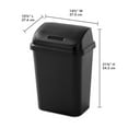 7.8 Gallon SwingTop Wastebasket, Plastic Trash Can with Lid and Compact